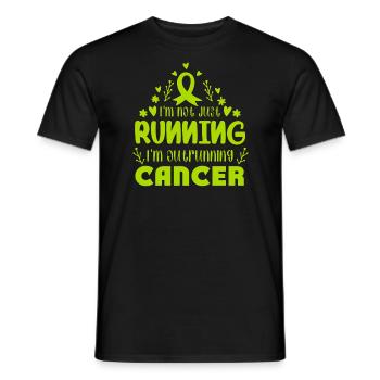I'm Outrunning Lymphoma Cancer - Men's T-Shirt - black - Front - AI Model Male 178 light (178cm)