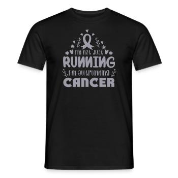 I'm Outrunning Brain Cancer - Men's T-Shirt - black - Front - AI Model Male 178 light (178cm)