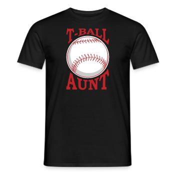 T-Ball Aunt Baseball Player - Men's T-Shirt - black - Front - AI Model Male 178 light (178cm)
