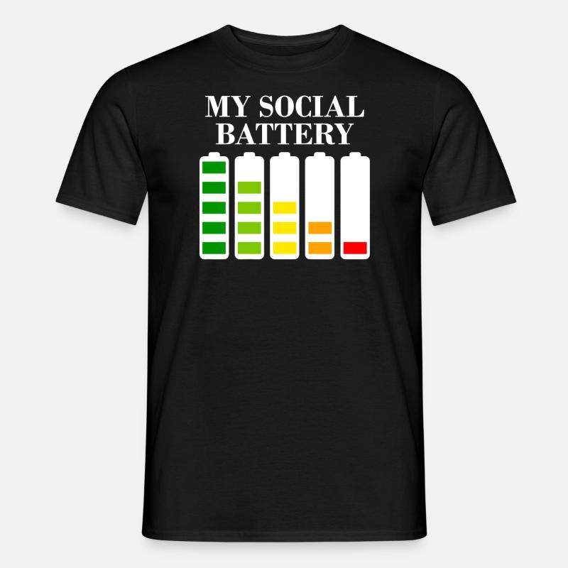 Introvertierte soziale Ängste - Männer T-Shirt - Schwarz