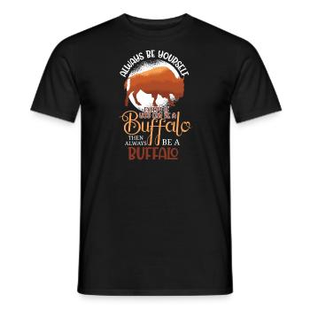 Toujours être un buffle Wild West Buffalo - T-shirt homme - noir - Devant - AI Model Male 178 light (178cm)