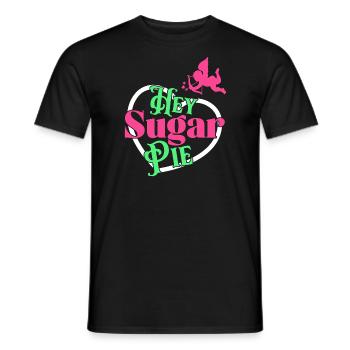 Hey Sugar Pie Couple mignon - T-shirt homme - noir - Devant - AI Model Male 178 light (178cm)