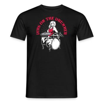 Dibs On The Drummer - Men's T-Shirt - black - Front - AI Model Male 178 light (178cm)