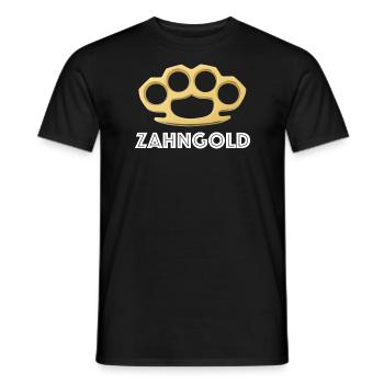Zahngold | Schlagring, Mafia, lustige Sprüche - Männer T-Shirt - Schwarz - Vorne - AI Model Male 178 light (178cm)