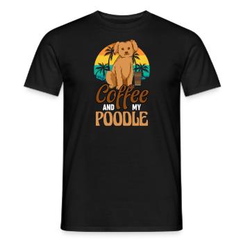 Kaffee Und Mein Pudelhund Besitzer - Männer T-Shirt - Schwarz - Vorne - AI Model Male 178 light (178cm)
