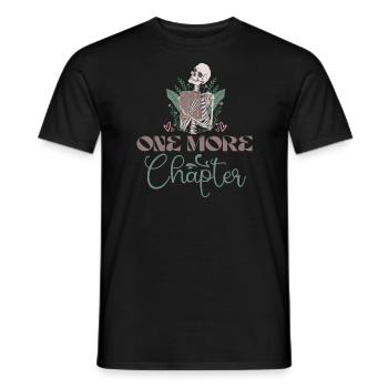 Just One More Chapter Book Worm Saying - Men's T-Shirt - black - Front - AI Model Male 178 light (178cm)
