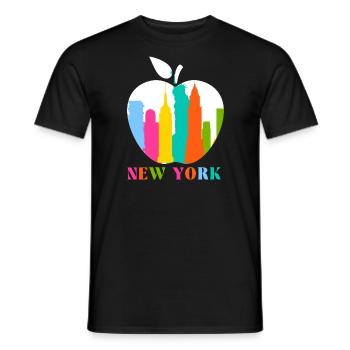 New York - Männer T-Shirt - Schwarz - Vorne - AI Model Male 178 light (178cm)