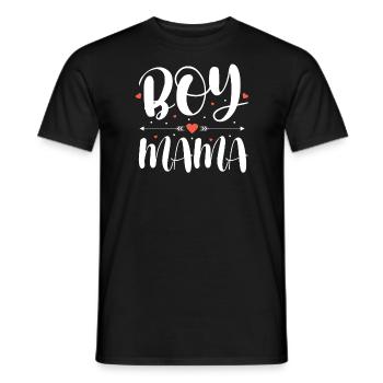 Boy Mama Proud Mother Of A Son - Men's T-Shirt - black - Front - AI Model Male 178 light (178cm)