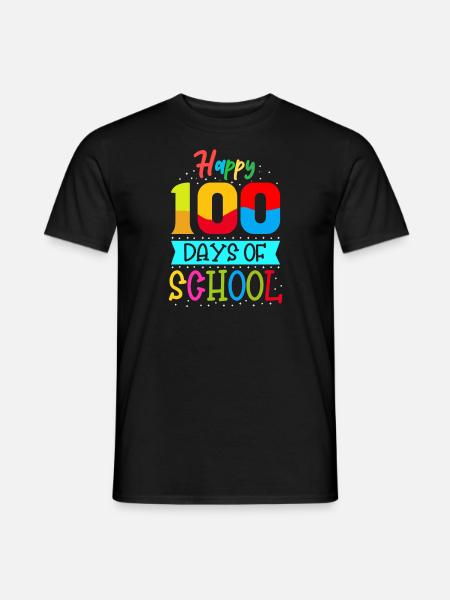 Happy Hundred Days Of School - Men's T-Shirt - black