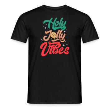 Holy Jolly Vibes - Men's T-Shirt - black - Front - AI Model Male 178 light (178cm)