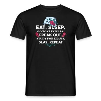 Nursing School Student Future Nurse - Men's T-Shirt - black - Front - AI Model Male 178 light (178cm)