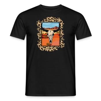 Country Cow girl Texas Oklahoma Rodeo - Männer T-Shirt - Schwarz - Vorne - AI Model Male 178 light (178cm)