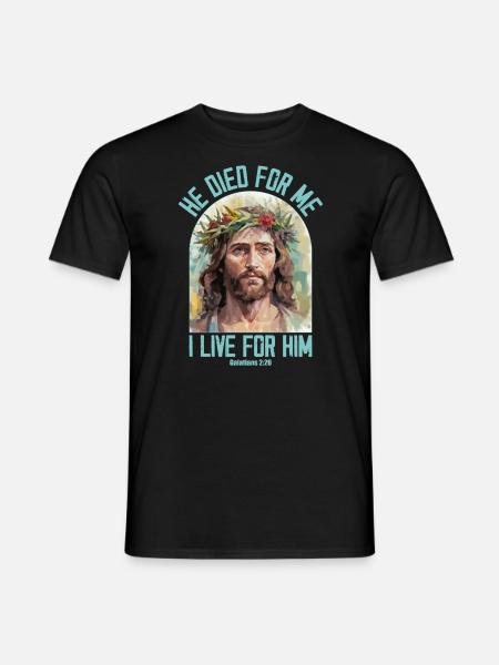 Living in Christ - Men's T-Shirt - black