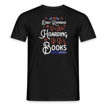 Rappel quotidien Ne pas thésauriser si les livres - T-shirt homme - noir - Devant - AI Model Male 178 light (178cm)