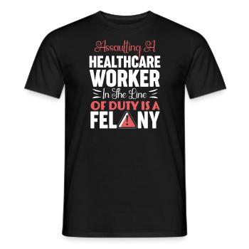 Angriff auf ein Verbrechen im Gesundheitswesen - Männer T-Shirt - Schwarz - Vorne - AI Model Male 178 light (178cm)