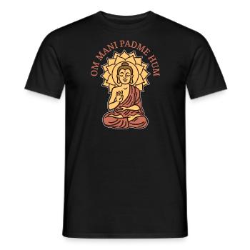 Om Mani Padme Hum Bouddhisme Inde - T-shirt homme - noir - Devant - AI Model Male 178 light (178cm)
