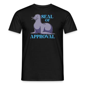 Sceau d’approbation - T-shirt homme - noir - Devant - AI Model Male 178 light (178cm)
