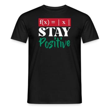 Math Nerd Stay Positive Equation Geek - T-shirt homme - noir - Devant - AI Model Male 178 light (178cm)