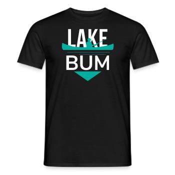 Lake Bum Lake Life Lover - Men's T-Shirt - black - Front - AI Model Male 178 light (178cm)