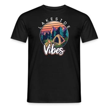 Lakeside Vibes Mode - Men's T-Shirt - black - Front - AI Model Male 178 light (178cm)