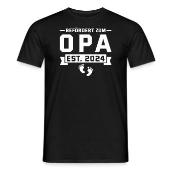 Befördert zum Opa 2024 Werdender Großvater - Männer T-Shirt - Schwarz - Vorne - AI Model Male 178 light (178cm)