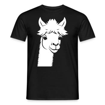 Drôle de Lama Silhouette Effronté Amusant Lamas - T-shirt homme - noir - Devant - AI Model Male 178 light (178cm)