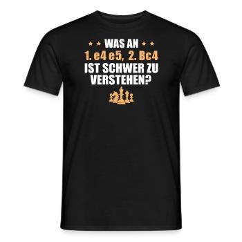 Schachspieler Eröffnung Schachpartie Schach - Männer T-Shirt - Schwarz - Vorne - AI Model Male 178 light (178cm)