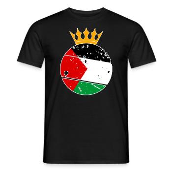 Palestine King - T-shirt homme - noir - Devant - AI Model Male 178 light (178cm)