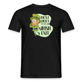 Le plus susceptible de faire une sortie irlandaise de l’Irlande Pride - T-shirt homme - noir - Devant - AI Model Male 178 light (178cm)