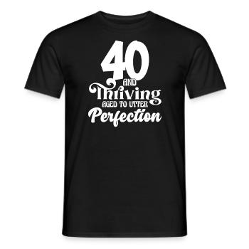 Quarante Bonjour Vintage anniversaire Sarcastique citation - T-shirt homme - noir - Devant - AI Model Male 178 light (178cm)