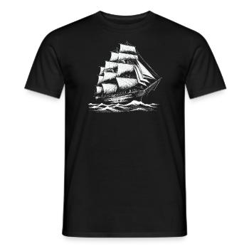 Vieux voilier - T-shirt homme - noir - Devant - AI Model Male 178 light (178cm)