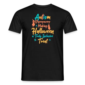 Autismus Superkräfte Halloween-Schmetterling - Männer T-Shirt - Schwarz - Vorne - AI Model Male 178 light (178cm)