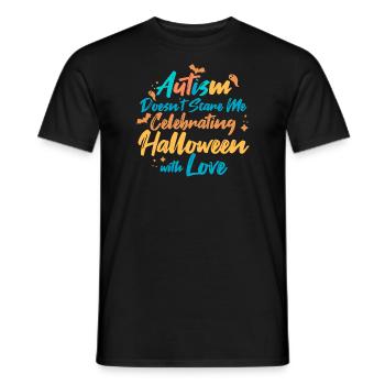 Autismus macht mir keine Angst Halloween-Party-Schmetterling - Männer T-Shirt - Schwarz - Vorne - AI Model Male 178 light (178cm)