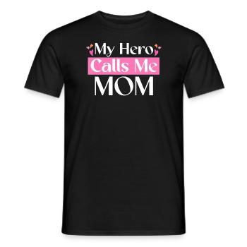Mom Hero Squad Mom Life Superhero - Men's T-Shirt - black - Front - AI Model Male 178 light (178cm)