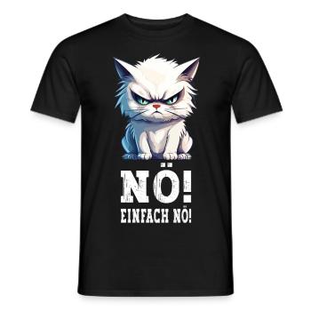 Nope Just Nope No No Cat Cat Funny Saying - Men's T-Shirt - black - Front - AI Model Male 178 light (178cm)