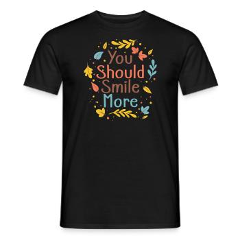 Vous devriez sourire plus psychiatre psychologue - T-shirt homme - noir - Devant - AI Model Male 178 light (178cm)