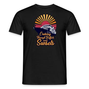Cruisin Mom And Son Ship Vacation Cruise - Men's T-Shirt - black - Front - AI Model Male 178 light (178cm)