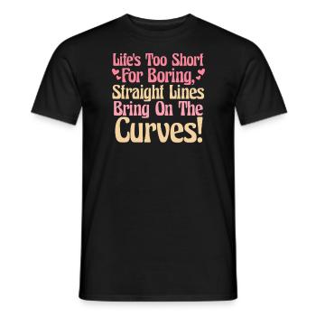 Curvy Chick Body Positive Confident - Men's T-Shirt - black - Front - AI Model Male 178 light (178cm)