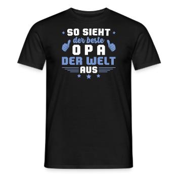 Bester Opa der Welt Vatertag Geschenkidee - Männer T-Shirt - Schwarz - Vorne - AI Model Male 178 light (178cm)