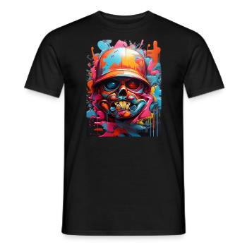 Graffiti style3 - T-shirt homme - noir - Devant - AI Model Male 178 light (178cm)