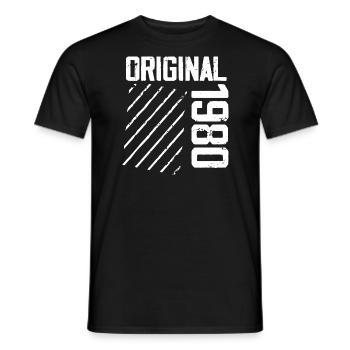Original Retro-Geschenk zum 44. Jubiläum der 1980er Jahre - Männer T-Shirt - Schwarz - Vorne - AI Model Male 178 light (178cm)