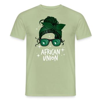 Afrikanische Union - Männer T-Shirt - Sage - Vorne - AI Model Male 178 light (178cm)