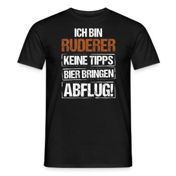 I'm a rower - bring beer and take off - Men's T-Shirt - black - Front - AI Model Male 178 light (178cm)