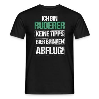 I'm a rower - bring beer and take off - Men's T-Shirt - black - Front - AI Model Male 178 light (178cm)
