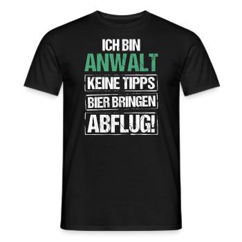 Je suis avocat - apporte de la bière et pars - T-shirt homme - noir - Devant - AI Model Male 178 light (178cm)