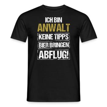 Je suis avocat - apporte de la bière et pars - T-shirt homme - noir - Devant - AI Model Male 178 light (178cm)