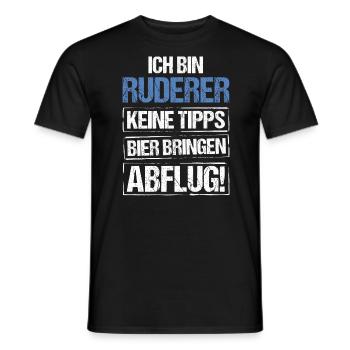 I'm a rower - bring beer and take off - Men's T-Shirt - black - Front - AI Model Male 178 light (178cm)