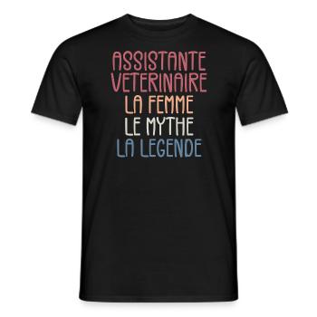 Veterinary Assistant - Men's T-Shirt - black - Front - AI Model Male 178 light (178cm)