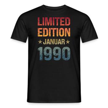 Limited Edition Birthday Party Vintage 1990's - Men's T-Shirt - black - Front - AI Model Male 178 light (178cm)