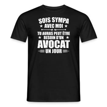 Sei nett zu mir Anwalt Humor Avocado - Männer T-Shirt - Schwarz - Vorne - AI Model Male 178 light (178cm)